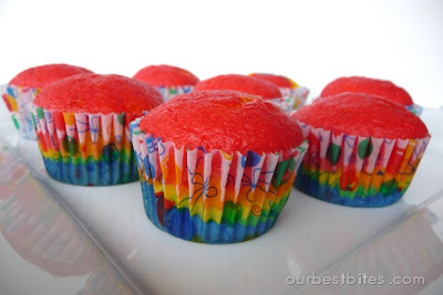 كوب كيك ماوون ~~ بالصور 9+rainbow+cakes+baked