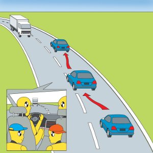 2) Lane Keeping Support (LKS) - Warns about lane drifting