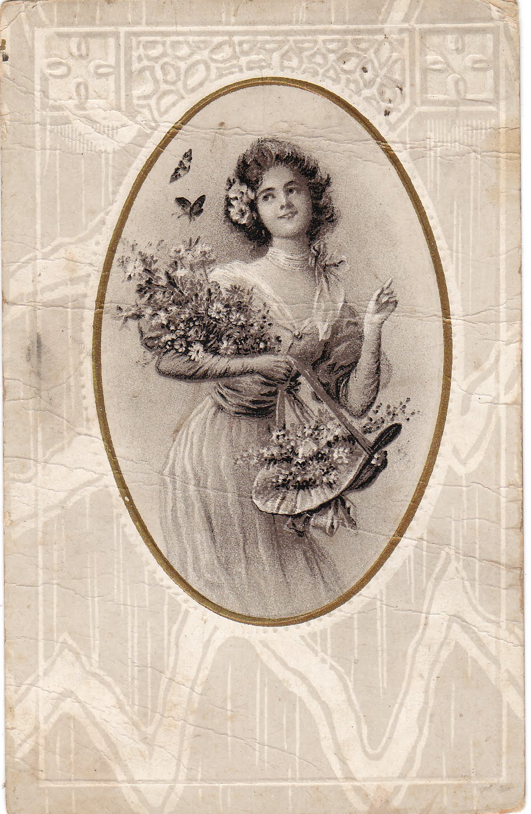 Arachneas Attic Vintage Beauty Postcard