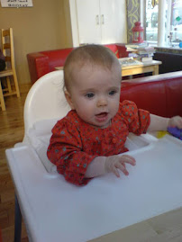 First time in a high chair!