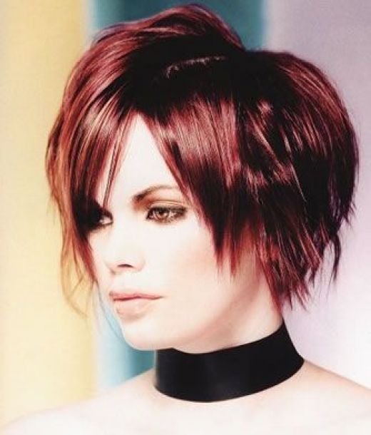 Red emo short hairstyles and Short hair dye picture