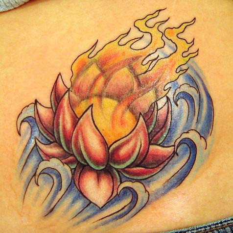 Phoenix Flame Tattoo by ~sparkycom on deviantART. Lotus Flame Tattoo