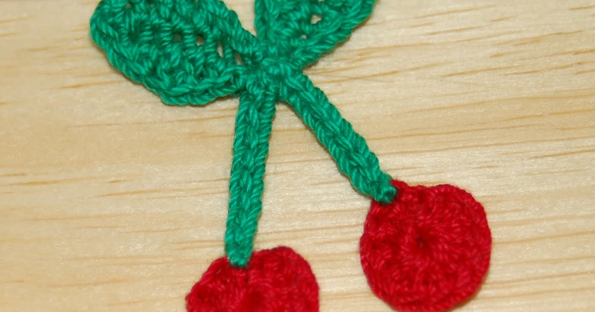 Living the Craft Life Crochet Cherry Applique
