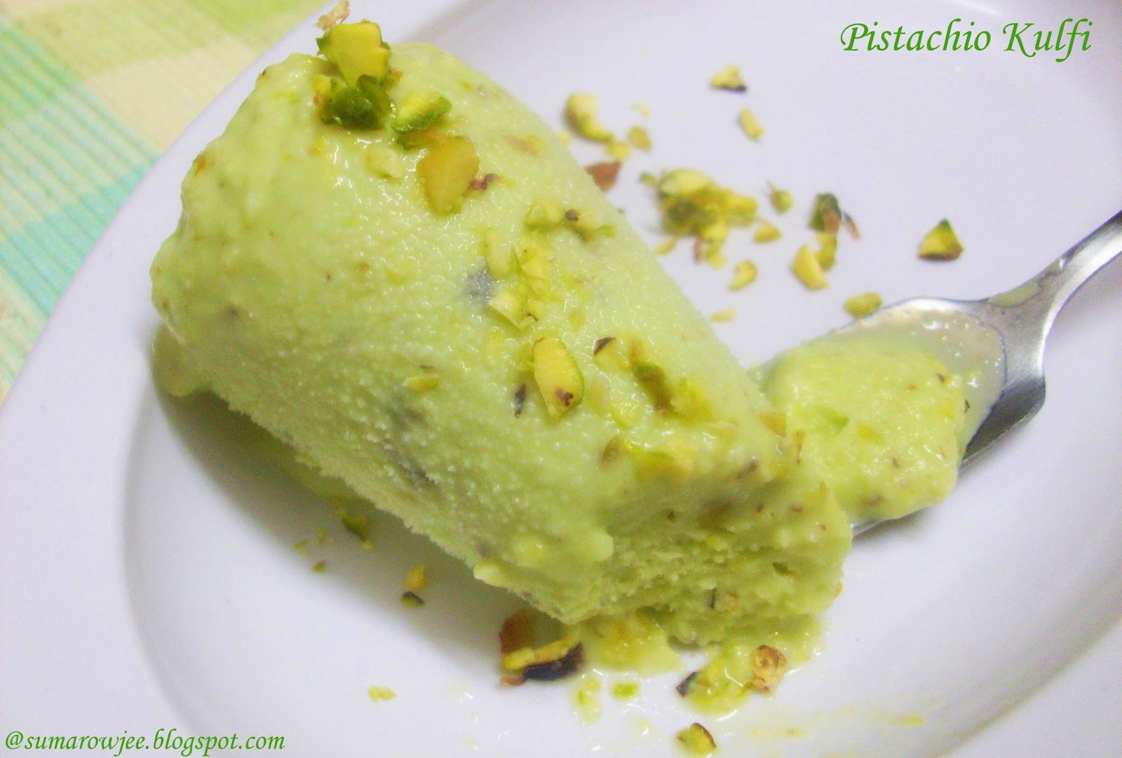 Cakes & More Low Fat Pista Kulfi With Low Fat Khoya Indian Pistachio