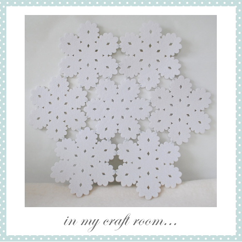 Felted snow flake table mats by Torie Jayne Felted snow flake table mats