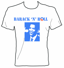 white Barack 'n' roll t-shirt