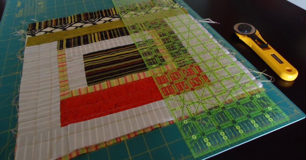 The Quilting Edge Tutorial/QAYG 3/Squaring Up the Blocks