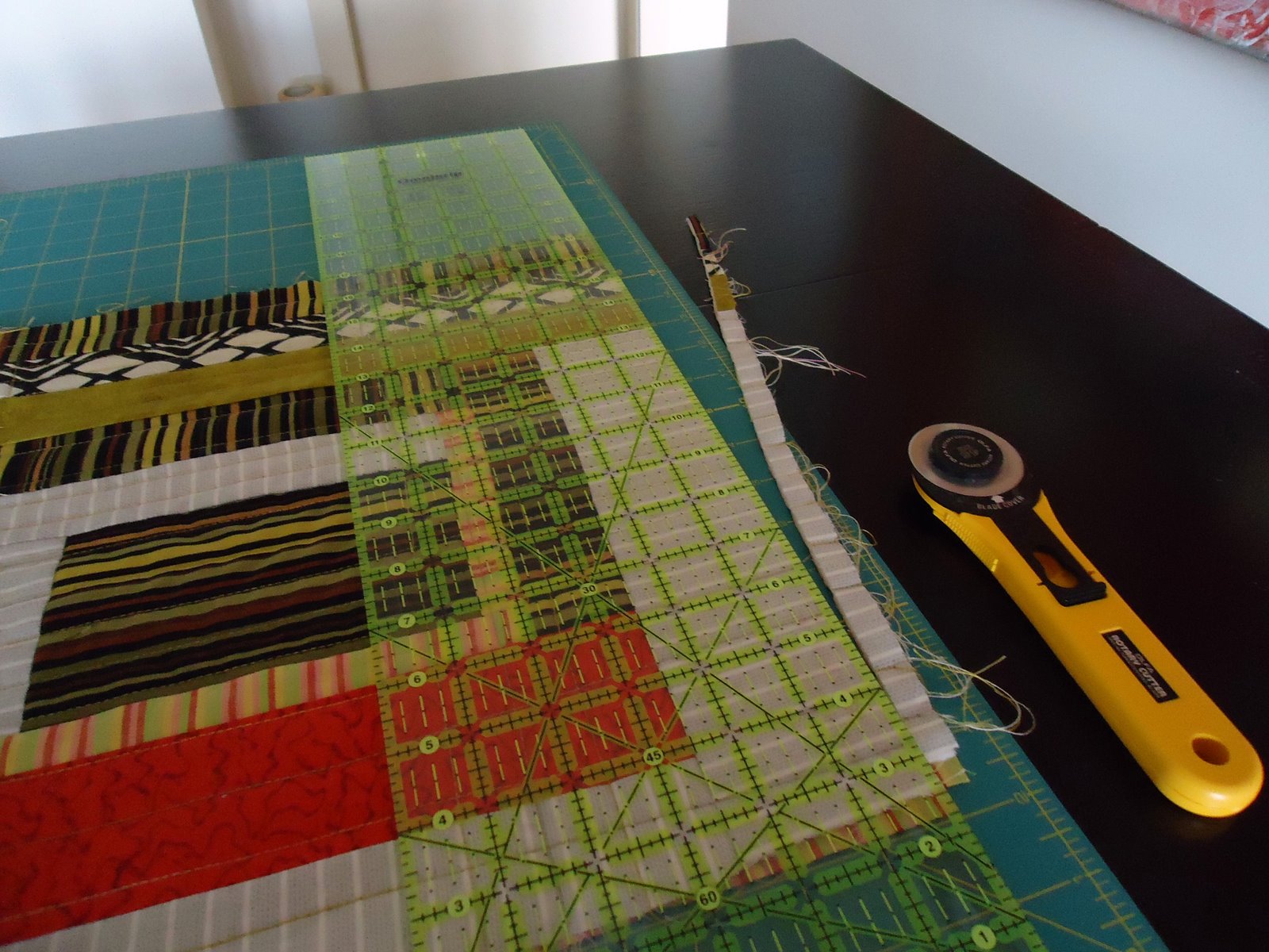 The Quilting Edge Tutorial/QAYG 3/Squaring Up the Blocks