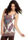 Rampage Printed Knit Tank Tunic Dress