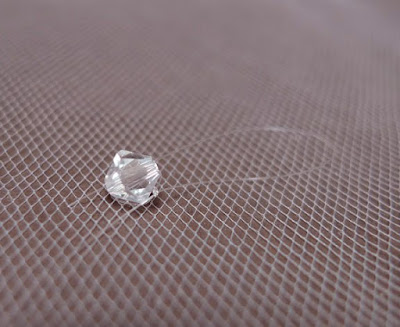 Flirty Idea DIY How to Hand Bead a Crystal Bridal Veil wedding veil cartoon