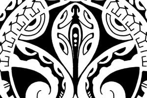 polynesian lizard mask tattoo designs for sale