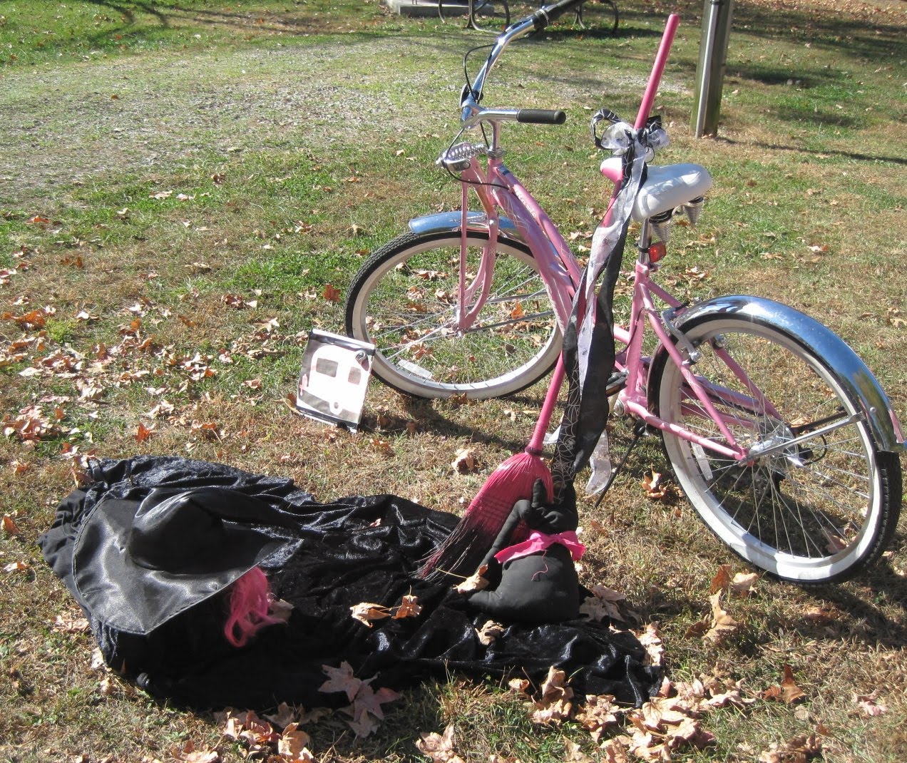 pink witch bicycle