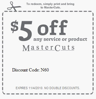 $5 Master Cuts Printable