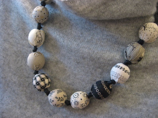 Fabric Bead Necklace insp. by Louis Vuitton