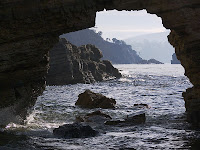 View through natural arch, Fossil Cove - 7th August 2008