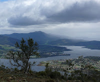 View up the Derwent to Mt Dromedary from Mt Direction - 4th October 2008