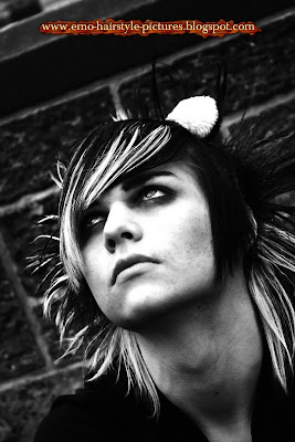 Hairstyle Wallpaper Black And White Emo Boy