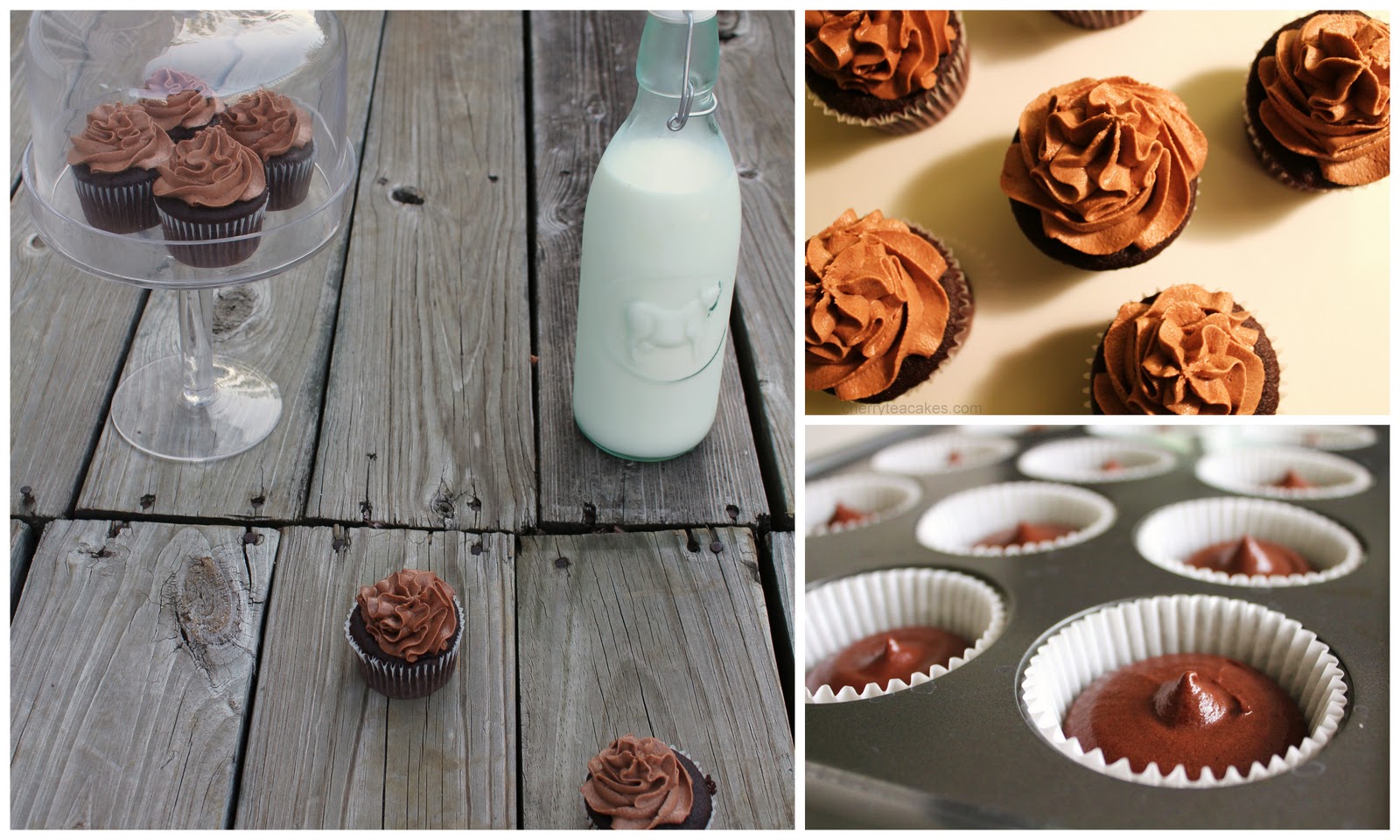 Cherry Tea Cakes Chocolate Buttermilk Cupcakes with