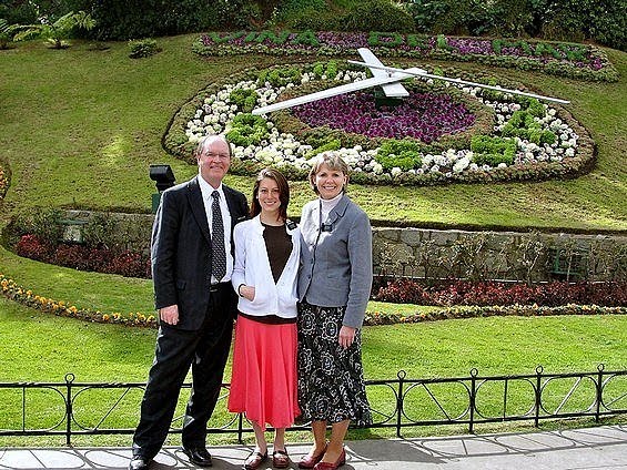 Hermana Canal with President and Sister Gillespie
