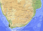 Landkaart Zuid-Afrika