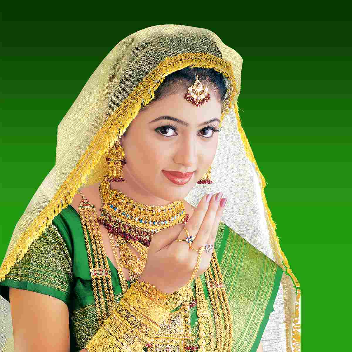 SONI ARTS MODELS with gold ornaments