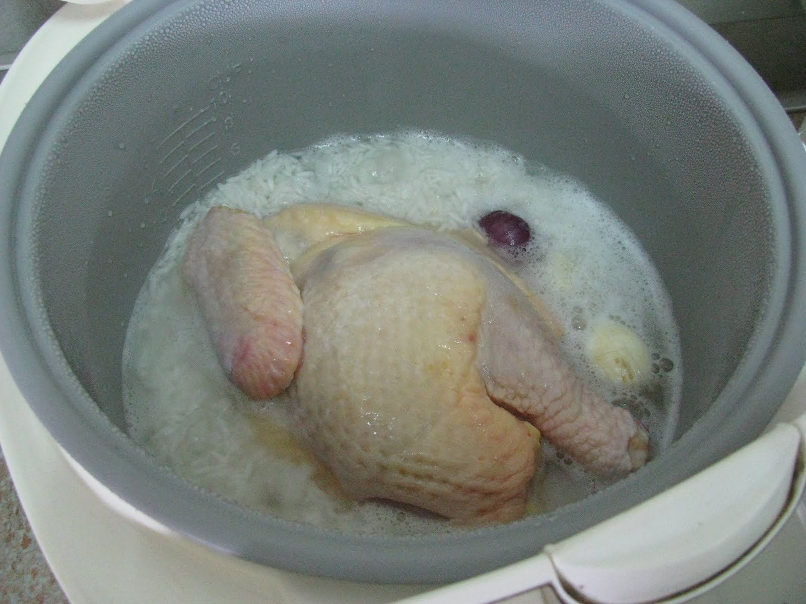 Simple Rice Cooker Chicken Rice