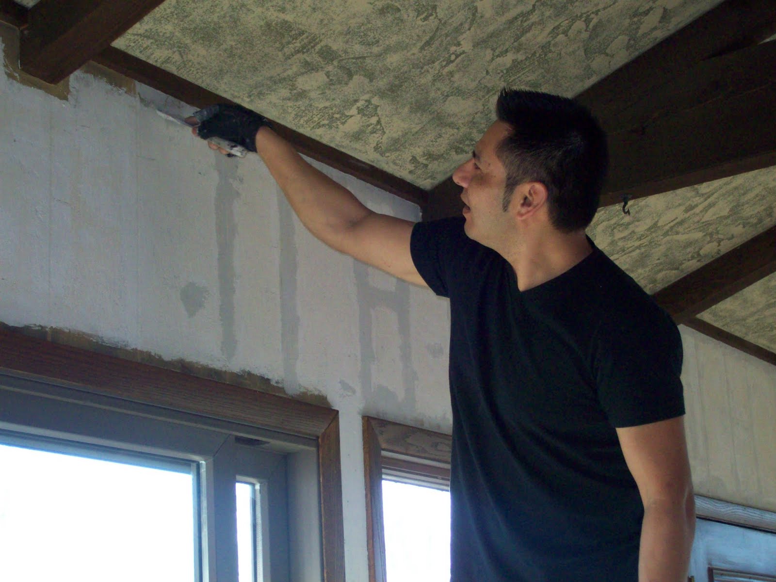 Herrera's Textures & Finishes Texturing over Paneling!