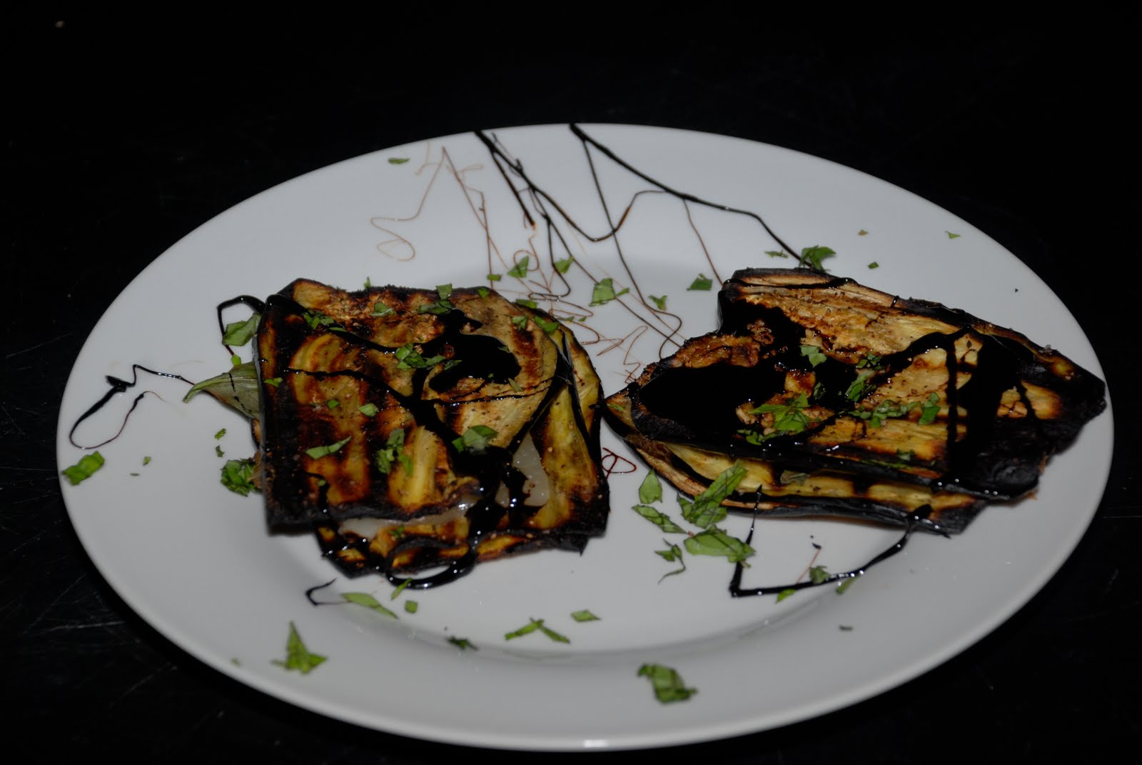 Tomatoes on the Vine Grilled Eggplant and Manchego Cheese Salad with