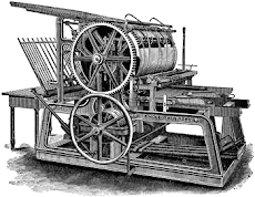 Single large cylinder press, 1832-1900.