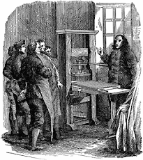 Benjamin Franklin's printing press, revolutionary relics.