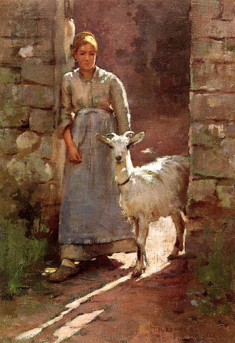 Girl Slaughtering Goat