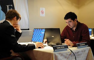 Echecs à Nice : Le duel Carlsen - Kramnik à l'aveugle Le duel Carlsen - Kramnik à l'aveugle