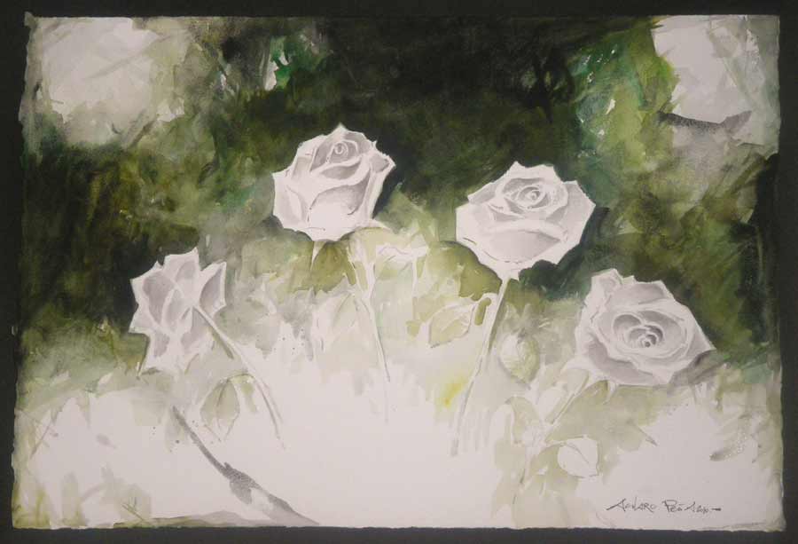 Cuatro Rosas Blancas Publicado por Alvaro Pe a en 951 PM