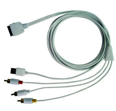 AV RCA USB Video cable for iphone and ipod