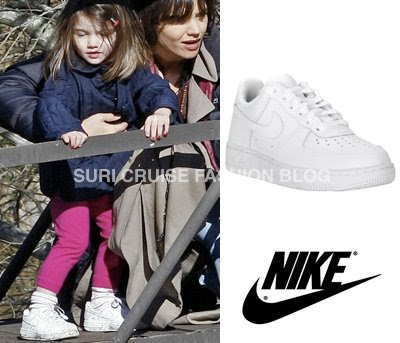 Nike Kids Sneakers on Suri Is Wearing Air Force 1 Low Kids Sneakers In White By Nike