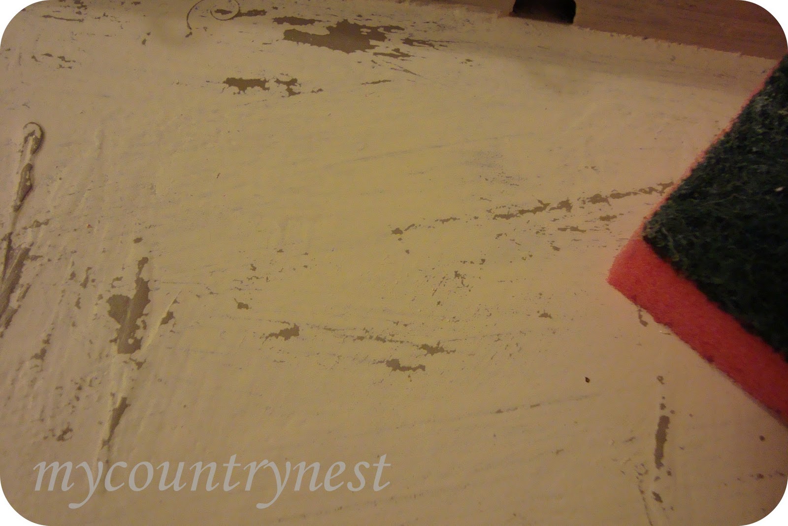 My country nest: effetto scrostato con l'acqua: storia e tutorial ... Pittura effetto legno su muro