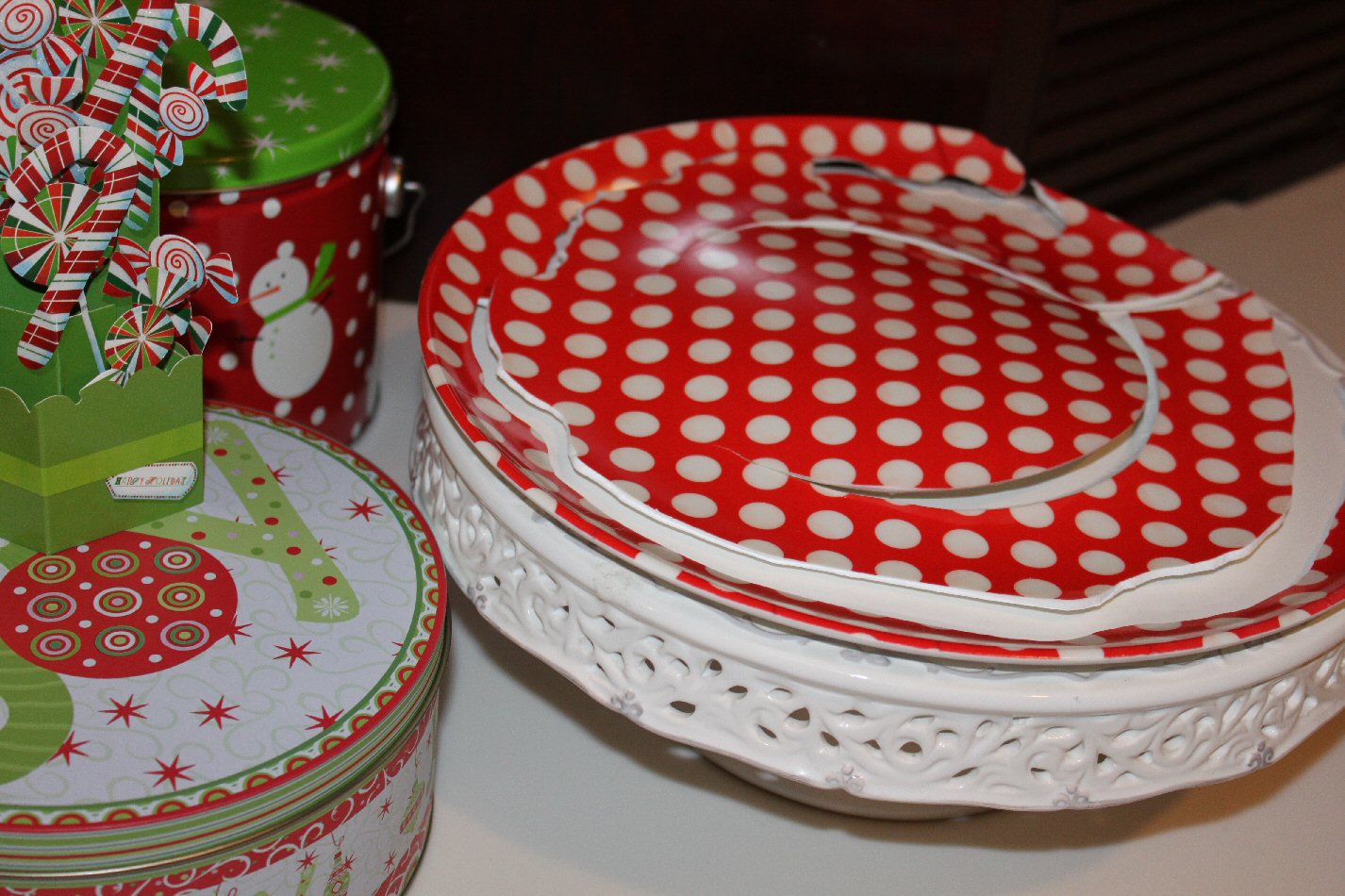 Pixeltrashamania Dollar Store PolkaDotted Plates
