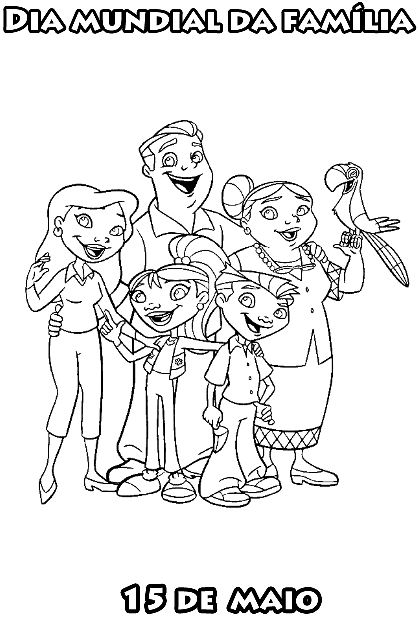 Desenhos Do Dia Mundial Da Familia Para Imprimir E Colorir Desenhos Para Colorir (não conheço a autoria dos desenhos, mas seria desenho de hiena para colorir e imprimir, desenhos de animais selvagens para pintar. desenhos para colorir blogger