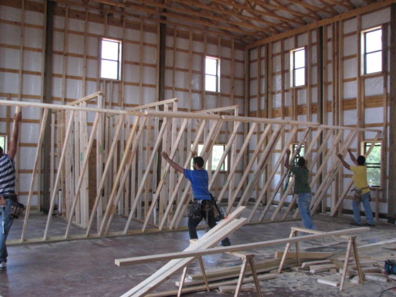 Texas Barndominium Interior Framing
