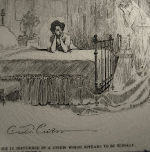 She is disturbed by a vision which appears to be herself