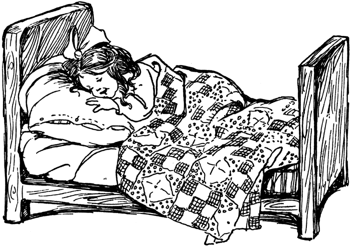 Girl Sleep Clipart