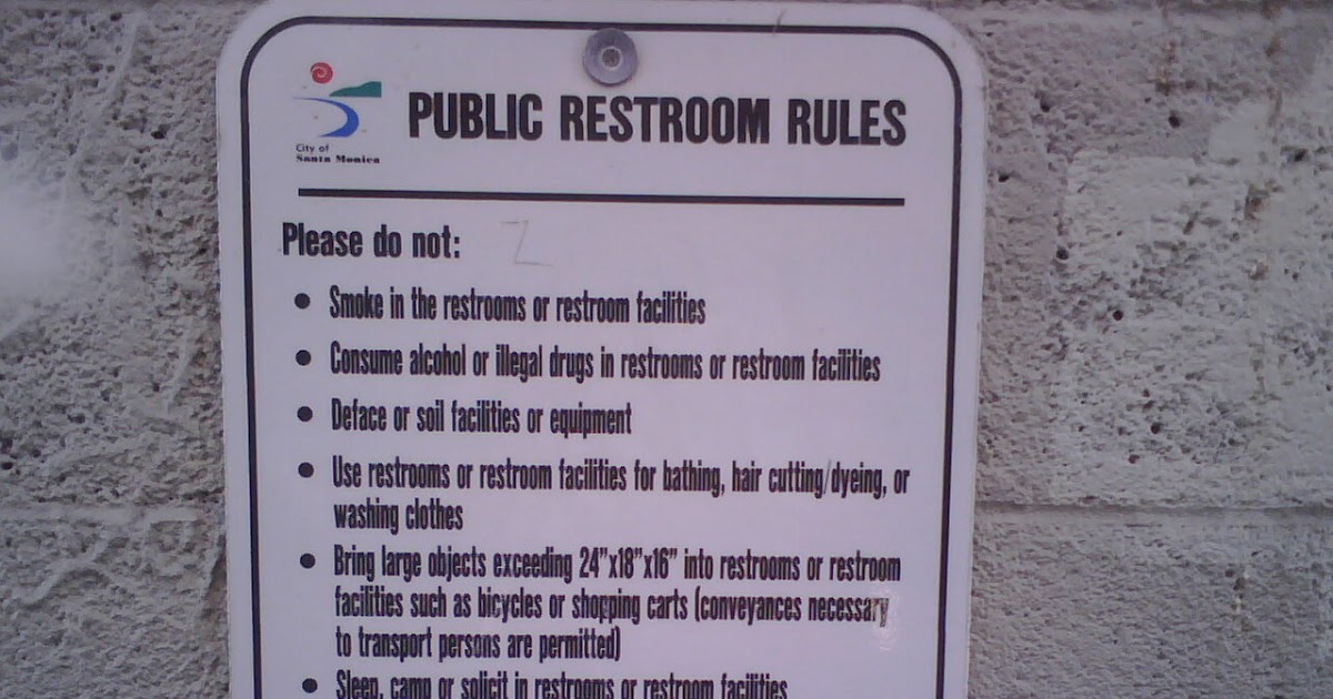 WTF Moment of the Day Pubic Restroom Rules