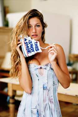 Gisele Bundchen Strips For Aids Charity