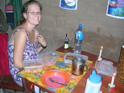 Dinner by candle light
