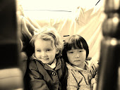 Aubrey & Lilly in a taxi