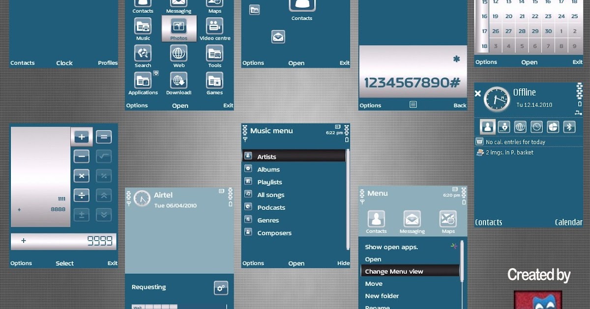 Simple Blue By TheShadow For S60v3 Phones