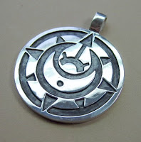 Custom made sterling silver pendant by jewelry designer Tony Payne