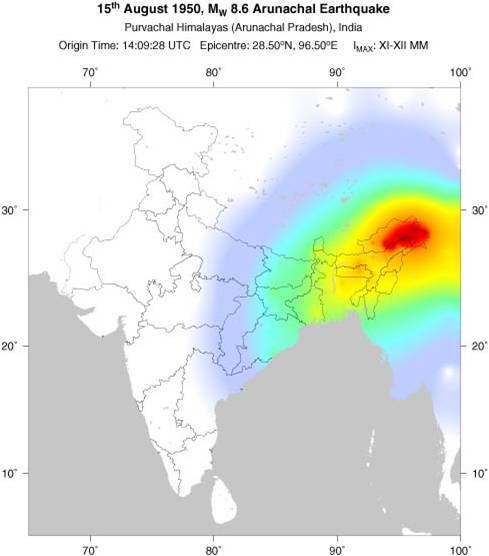 Assam Tibet Earthquake