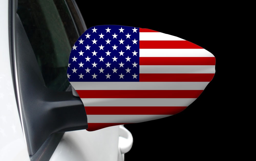 USA Flag Mirror Covers; Mirror Sleeve; Mirror Sock Patriotic USA Flag Rear View Mirror Covers