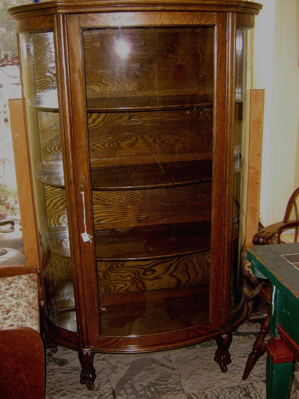 Funk Gruven A Z Oak Bowfront China Cabinet